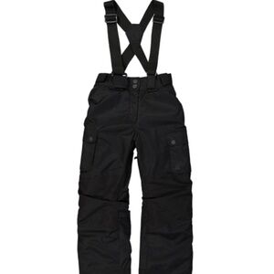 RIPZONE COCO INSULATED BLACK SNOW PANTS WITH REMOVABLE SUSPENDERS YOUTH SMALL